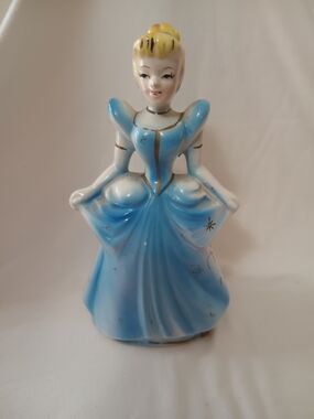 Blue Porcelain Cinderella 1960s Figurine